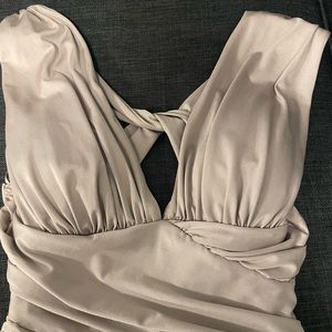 Lavender open back dress
